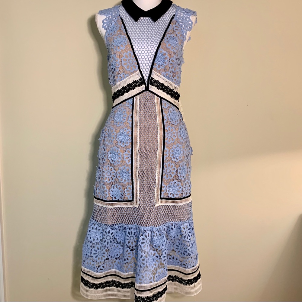 Self-portrait NWT floral panel dress